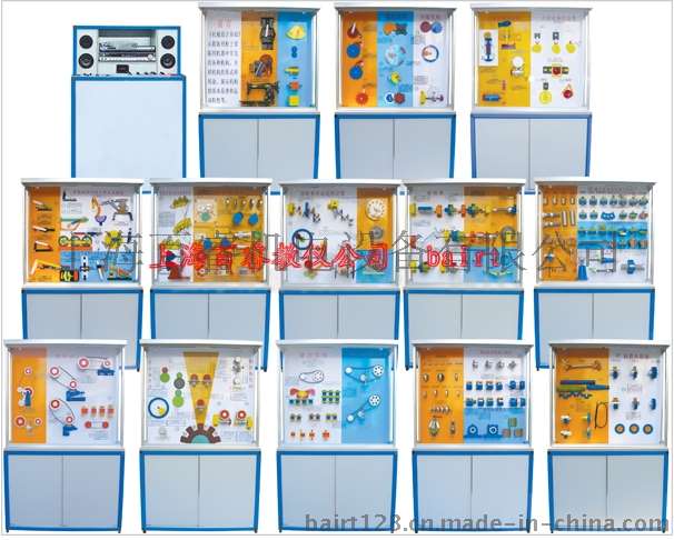 JS13-103型　芯片控制CD解说《机械设计基础》陈列柜-机械设计基础陈列柜